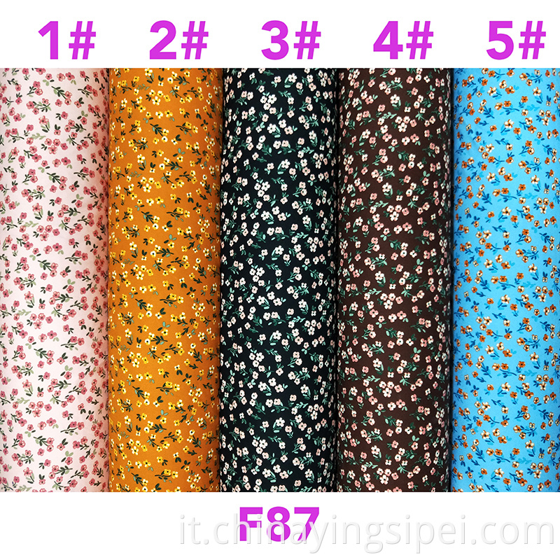 Vendita di piccoli fiori stampa medio peso 100% in tessuto in tessuto natalizio in tessuto 100% rayon